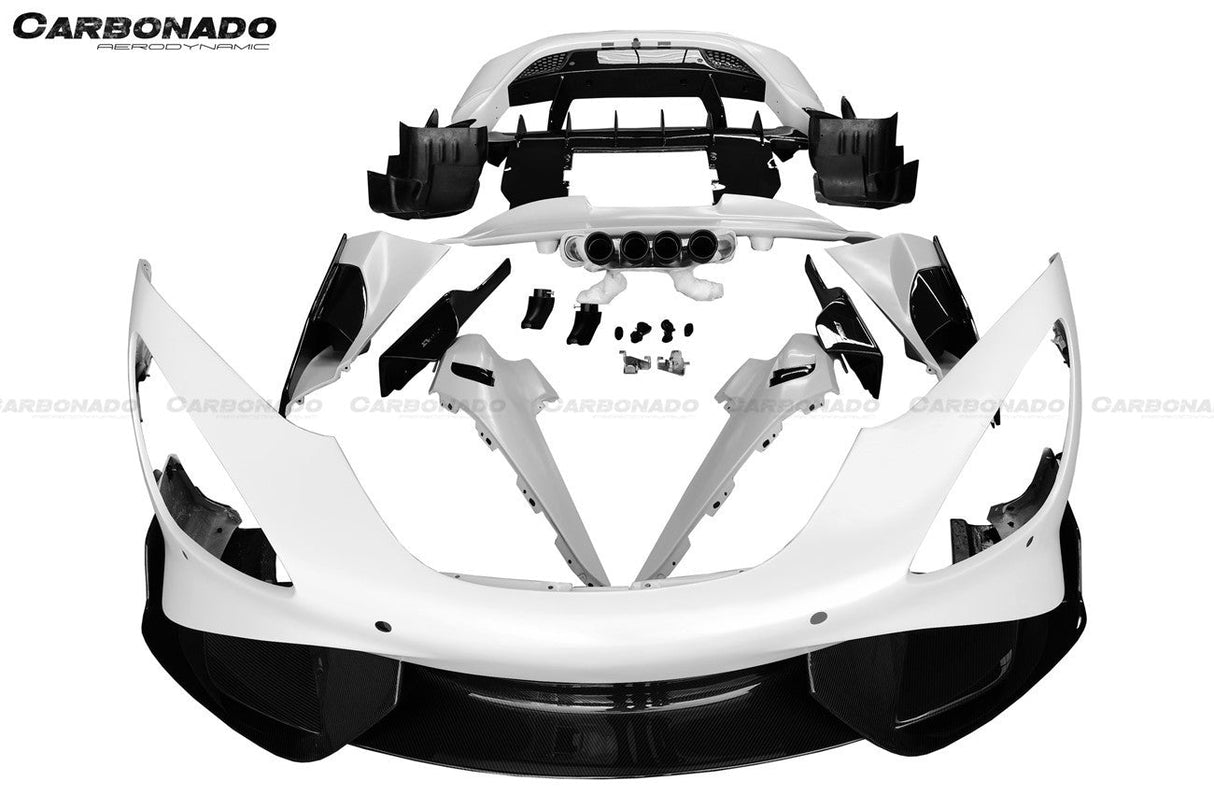 2017-2022 McLaren 720S 765LT-Style Dry Part Carbon Fiber Full Body Kit