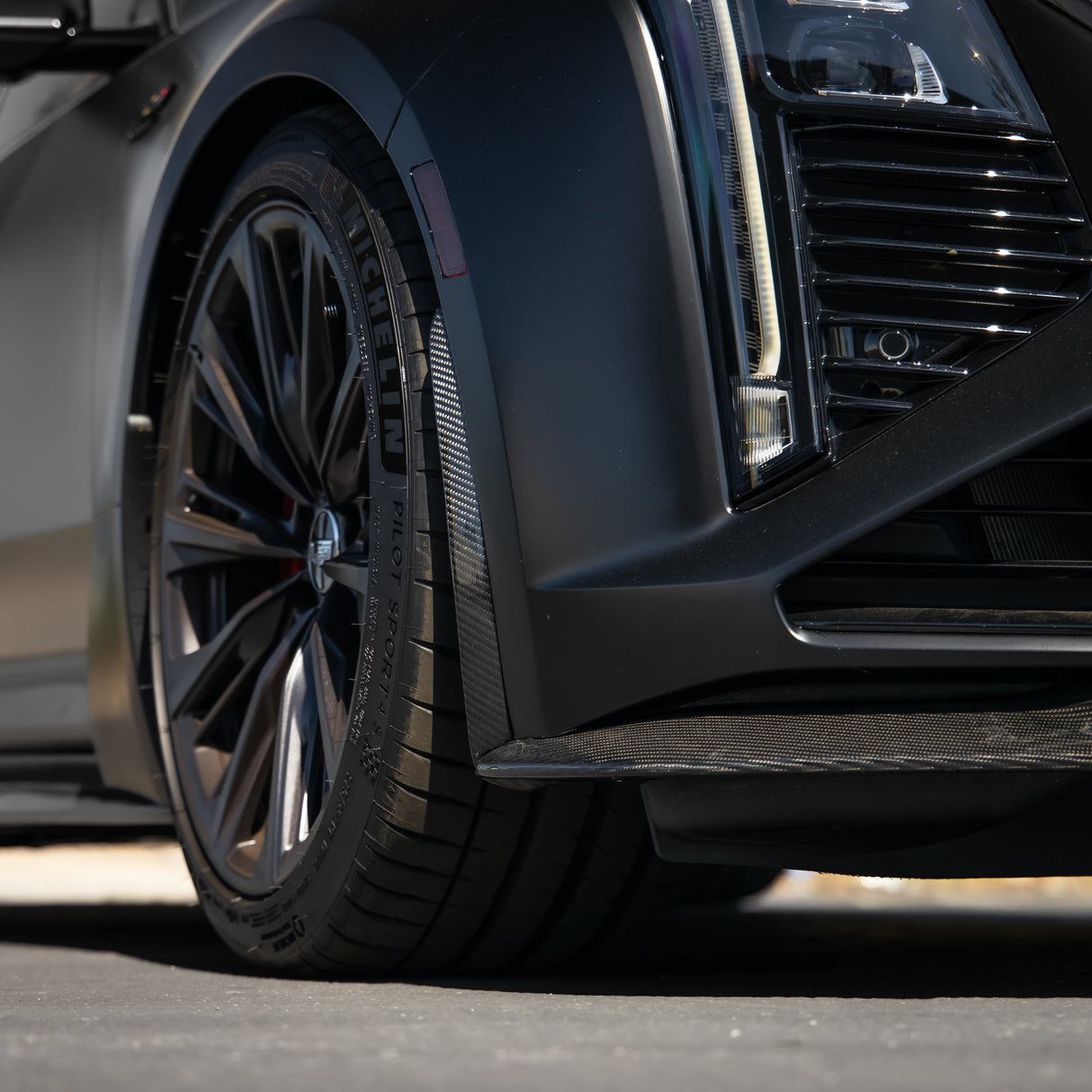 2022-2026 Cadillac CT5-V Blackwing Gloss Carbon Fiber Front Chin Splitter