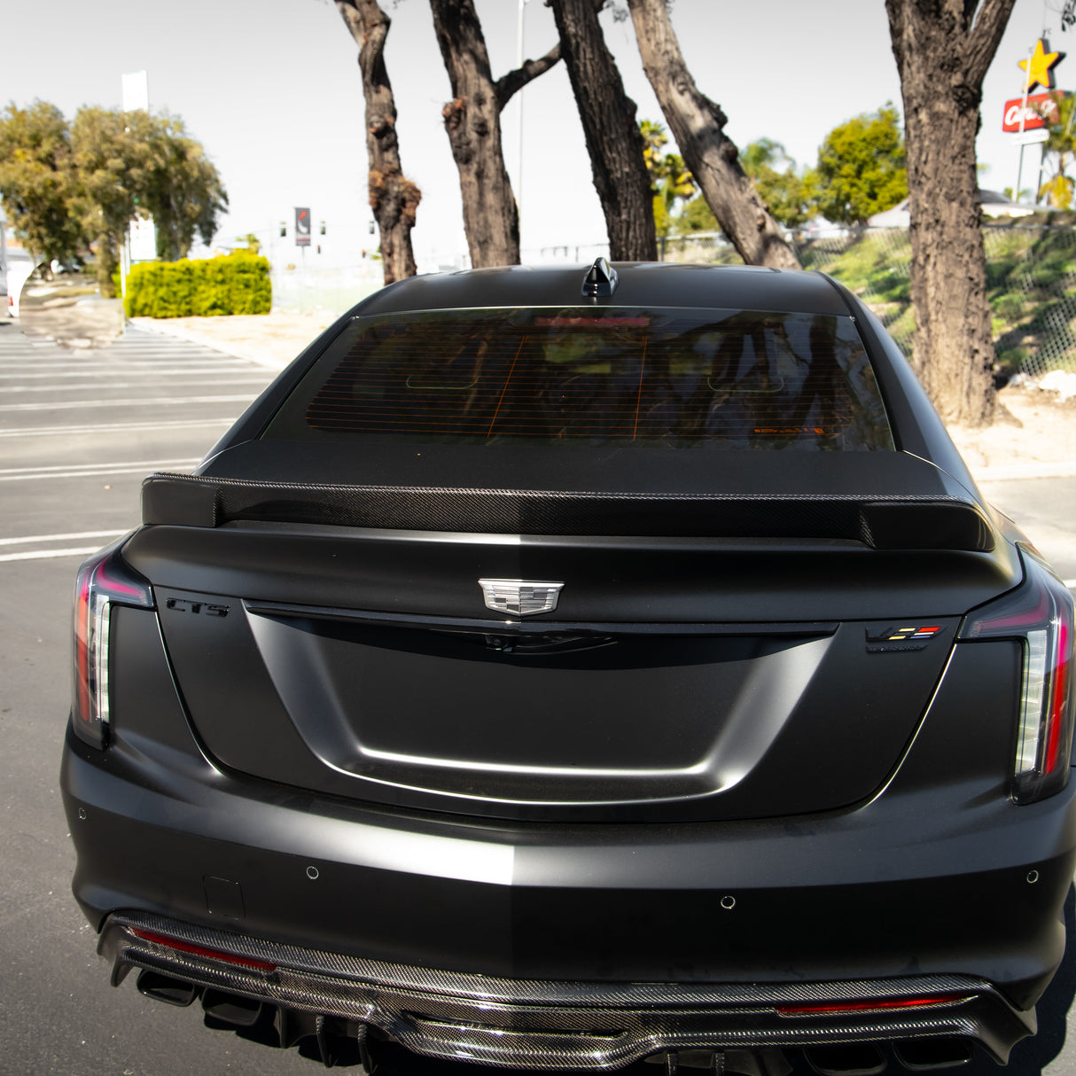 2022-2026 Cadillac CT5-V Blackwing Type-ST Gloss Carbon Fiber Rear Spoiler