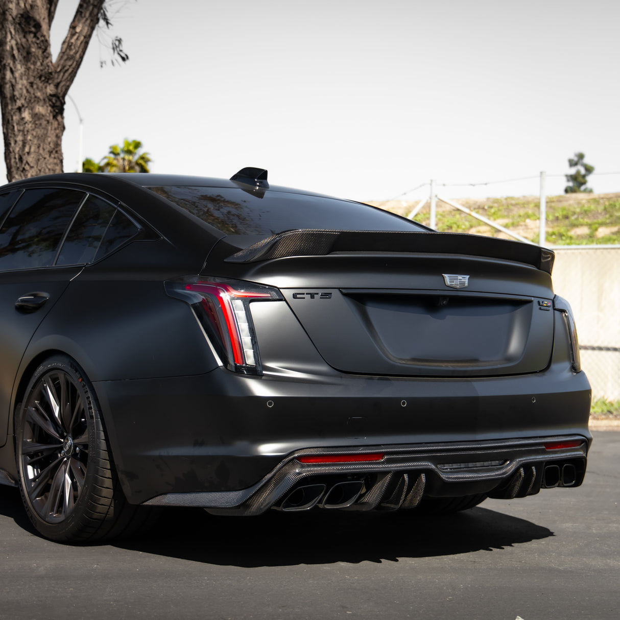 2022-2026 Cadillac CT5-V Blackwing Type-ST Gloss Carbon Fiber Rear Spoiler