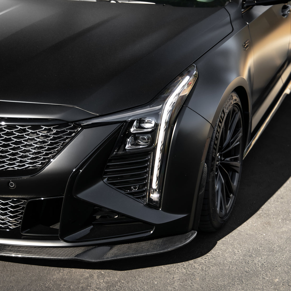 2022-2026 Cadillac CT5-V Blackwing Gloss Carbon Fiber Front Chin Splitter