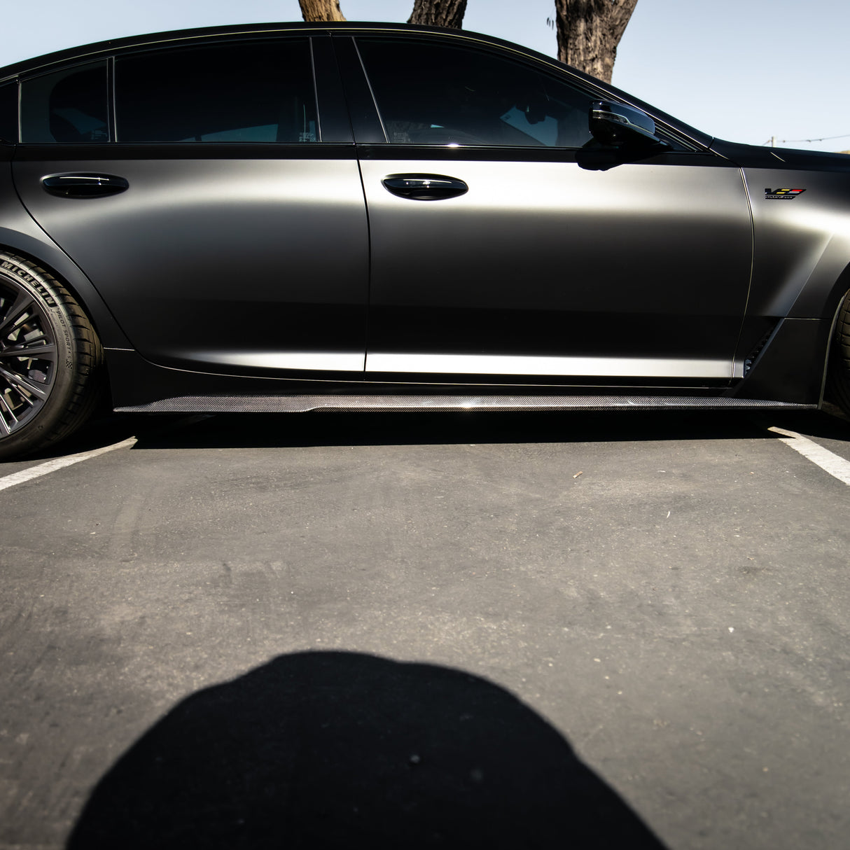 2022-2026 Cadillac CT5-V Blackwing Type-ST Gloss Carbon Fiber Side Rocker Panel Extensions