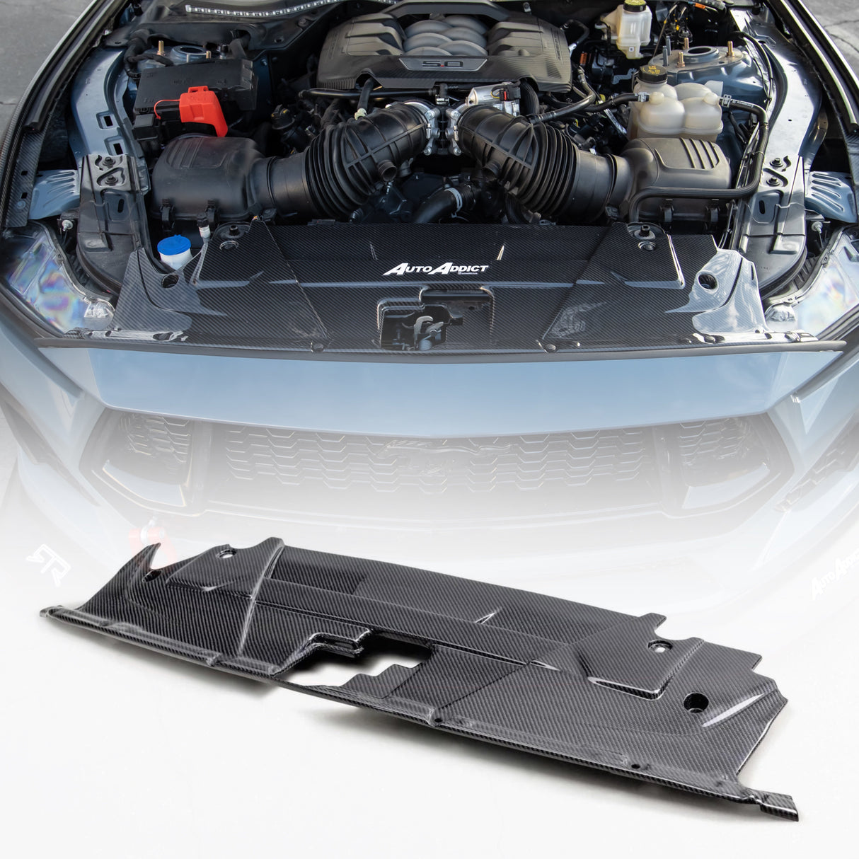 2024 + Ford Mustang S650 Carbon Fiber Radiator Cover