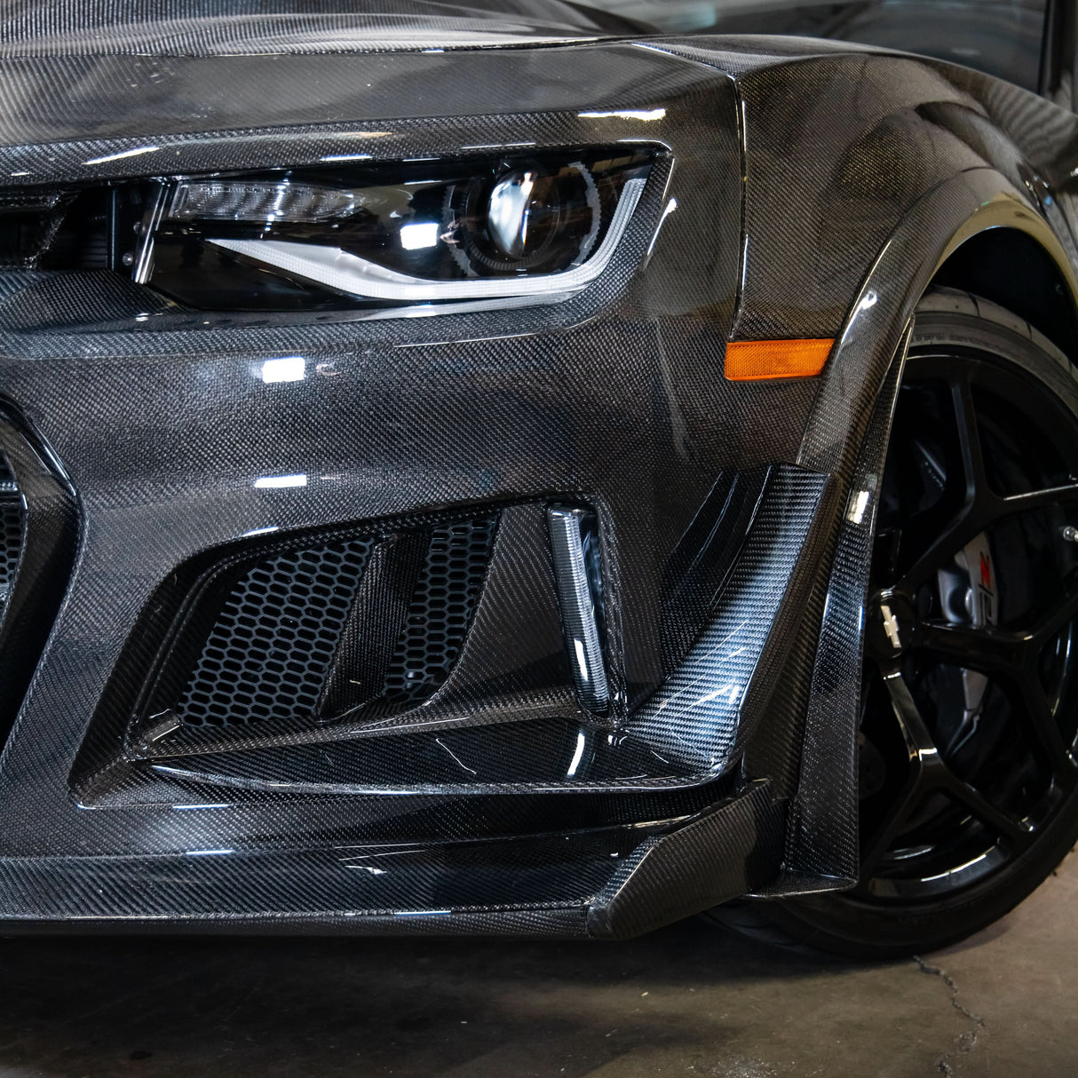 2010-2025 Chevy Camaro 1LE Canards Track Package Double Sided Gloss Carbon Fiber