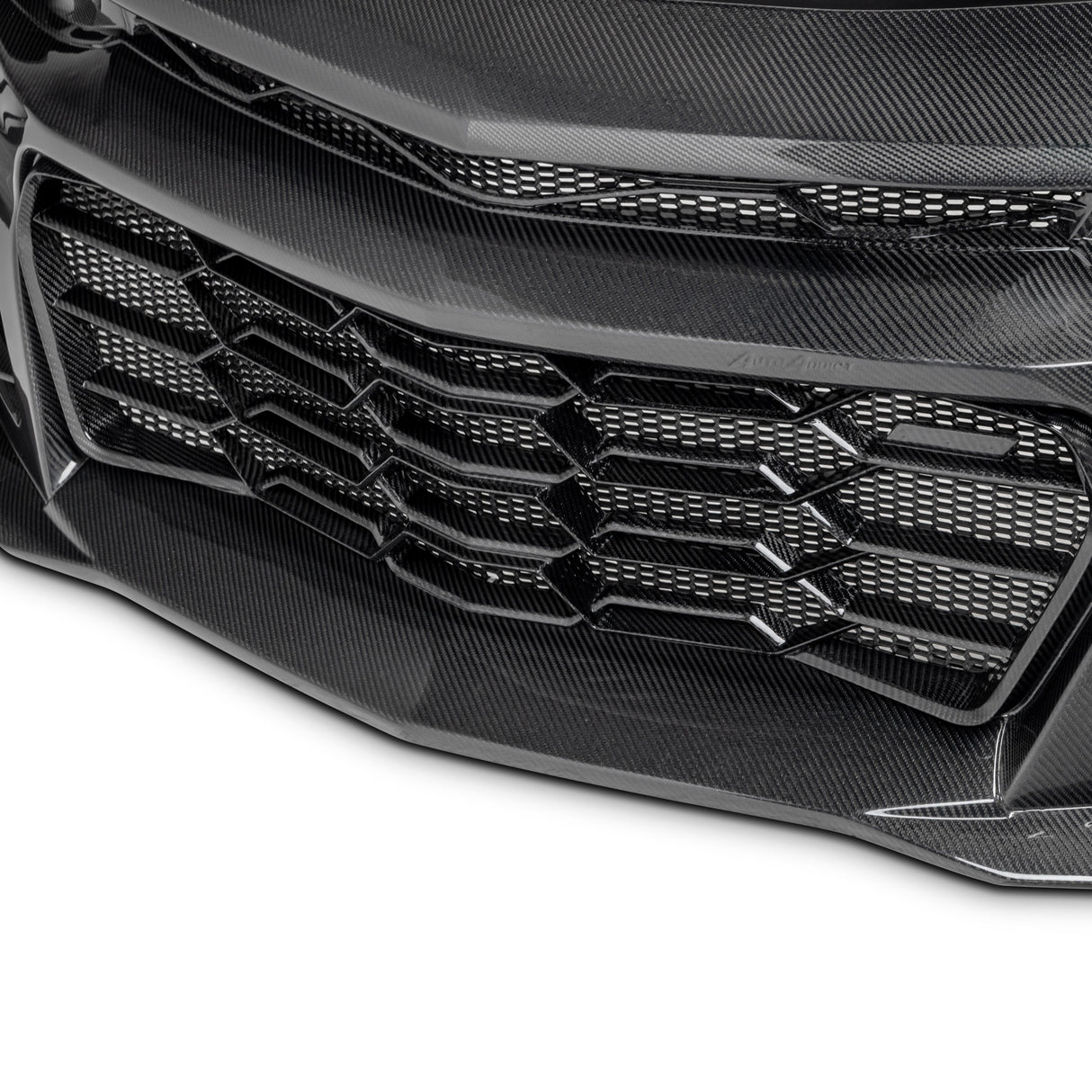 2019-2025 Chevy Camaro SS RS LT Black Panther ZL1 1LE 1PC Full Gloss Carbon Fiber Track Package Front Bumper Conversion for RS Headlights