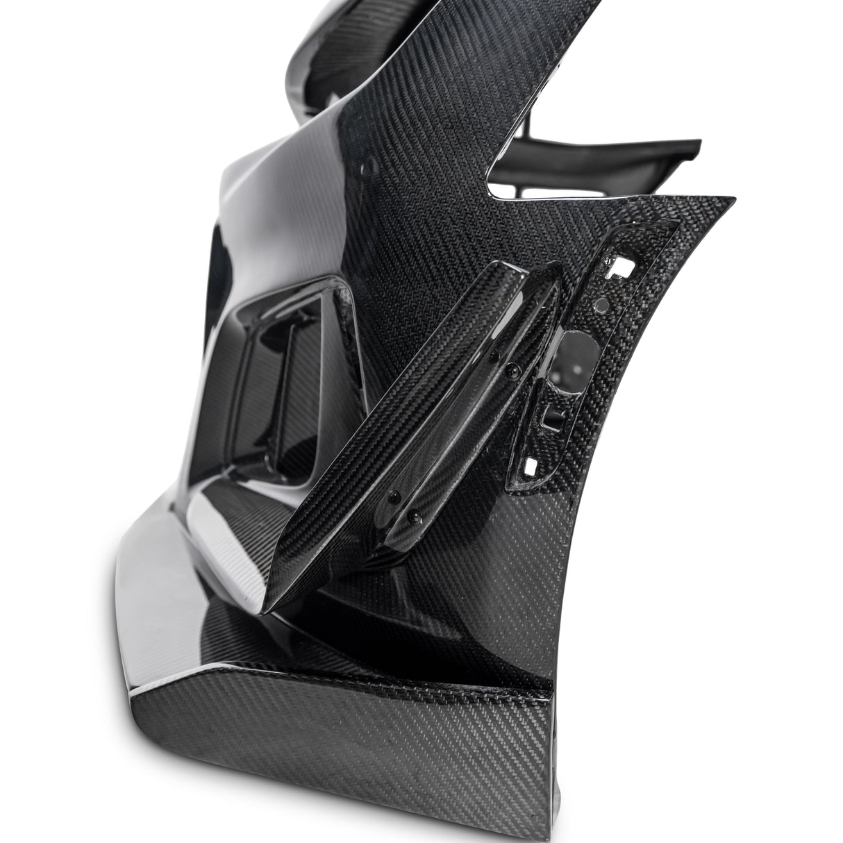 2019-2025 Chevy Camaro SS RS LT Black Panther ZL1 1LE 1PC Full Gloss Carbon Fiber Track Package Front Bumper Conversion for RS Headlights