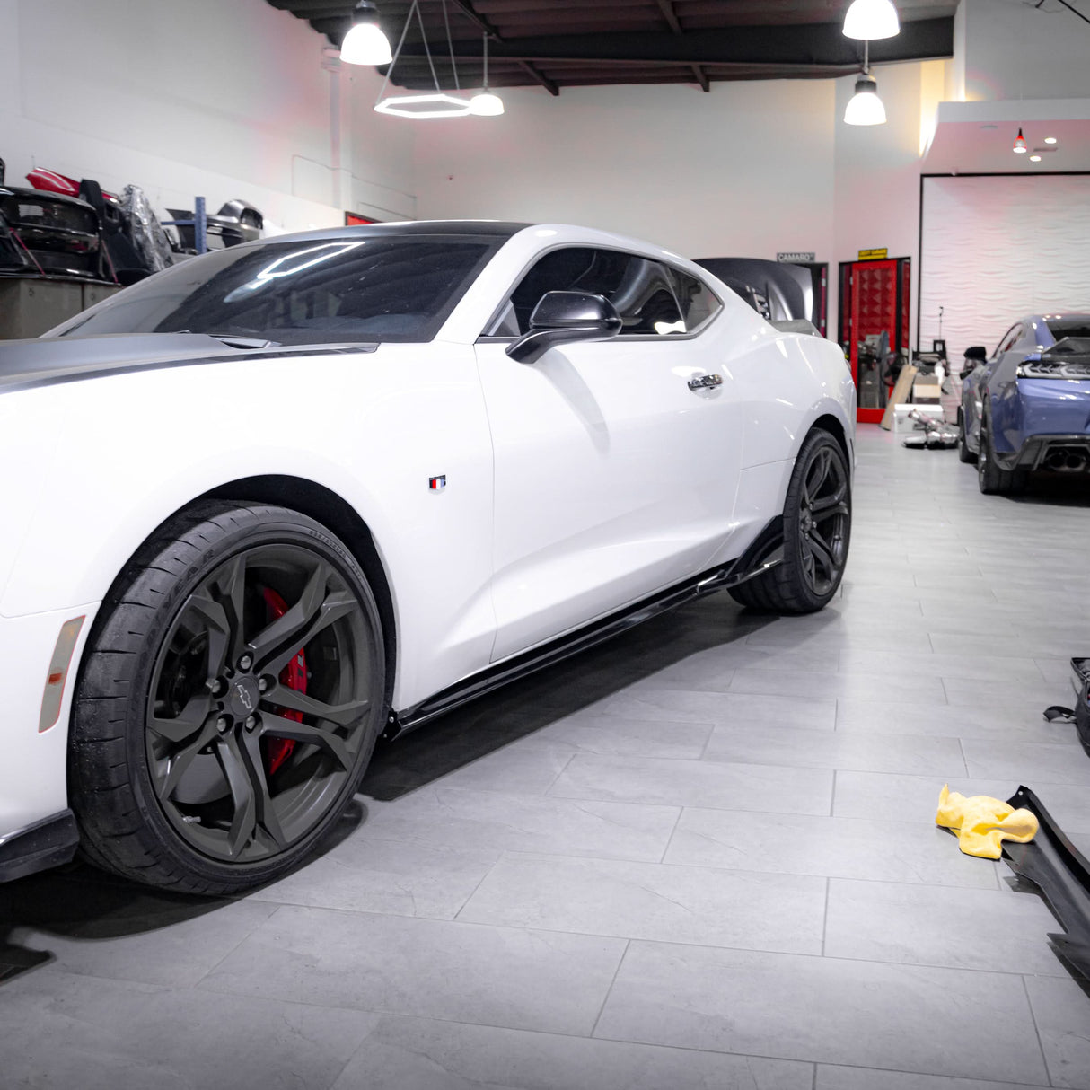 2016-2025 Chevy Camaro Evo Style Gloss Black Side Skirt Rockers SS/RS/LT