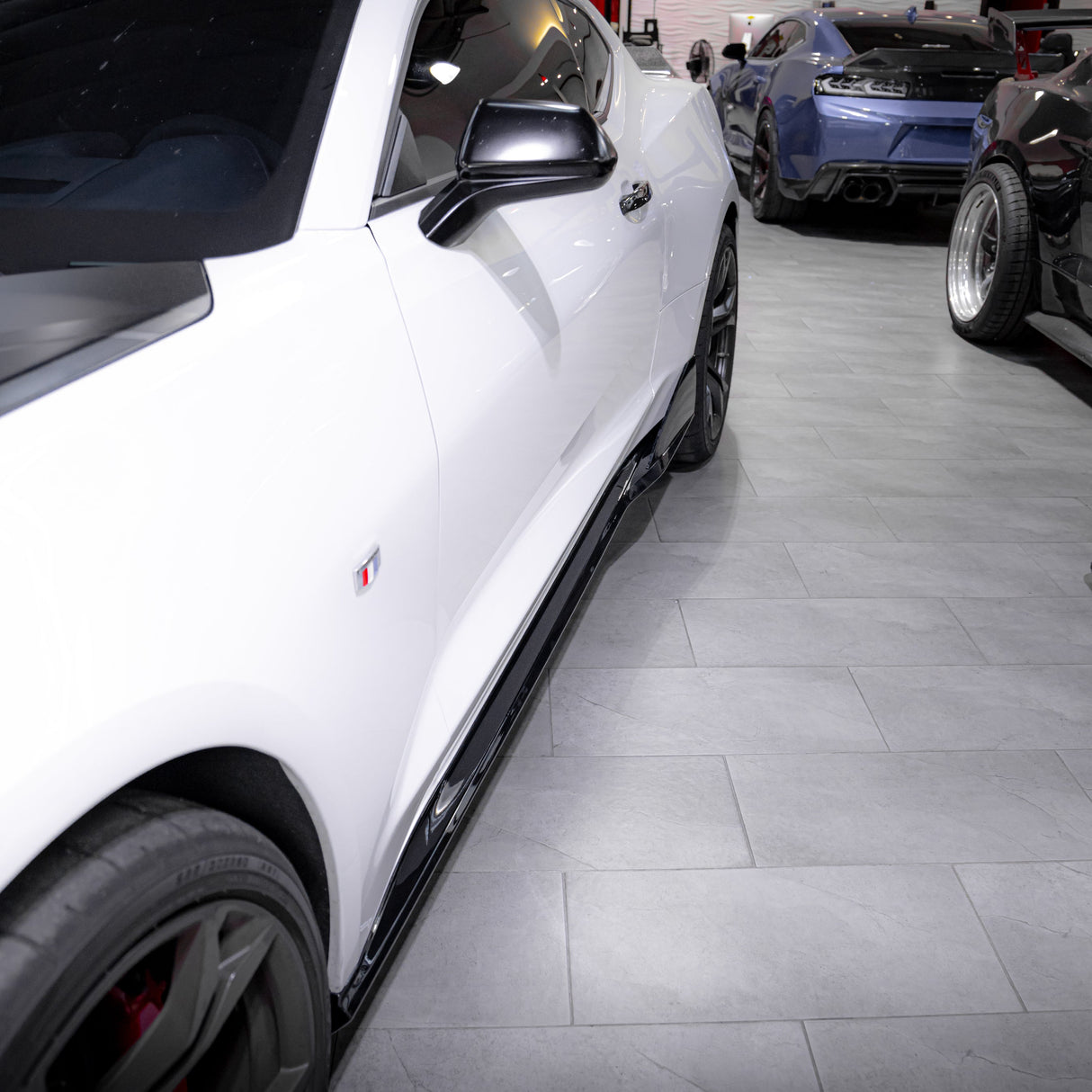 2016-2025 Chevy Camaro Evo Style Gloss Black Side Skirt Rockers SS/RS/LT