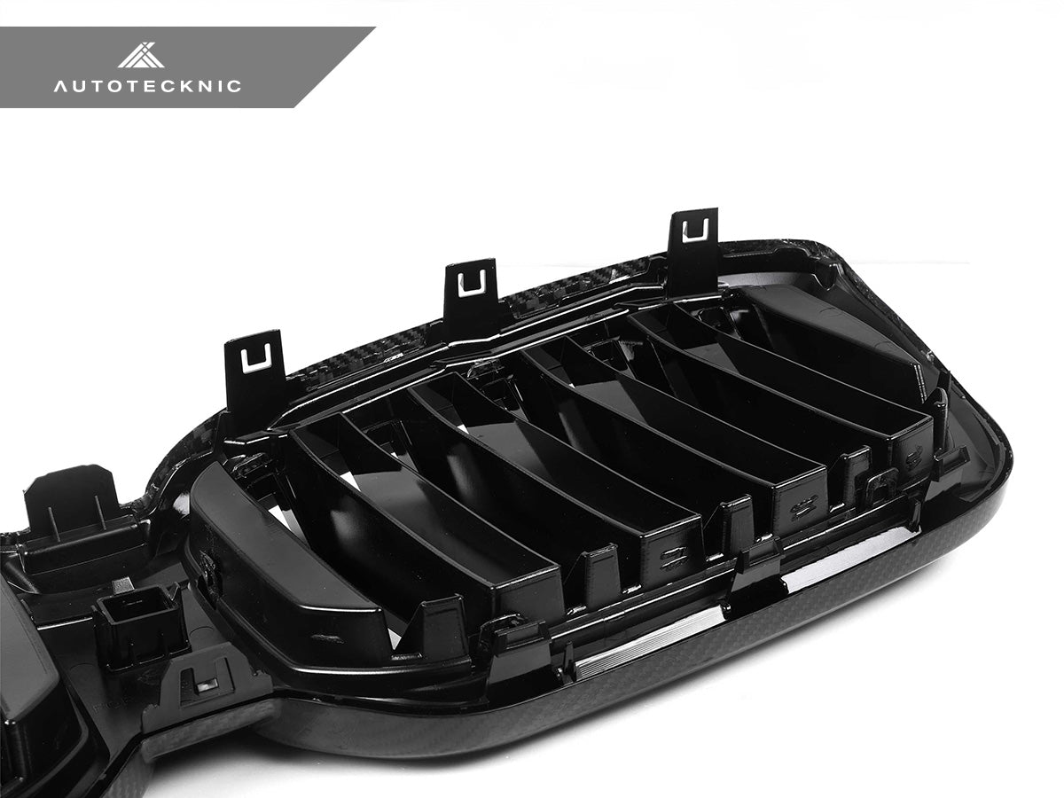 AutoTecknic Dry Carbon Fiber Dual-Slats Front Grille Set - F97 X3M LCI | F98 X4M LCI