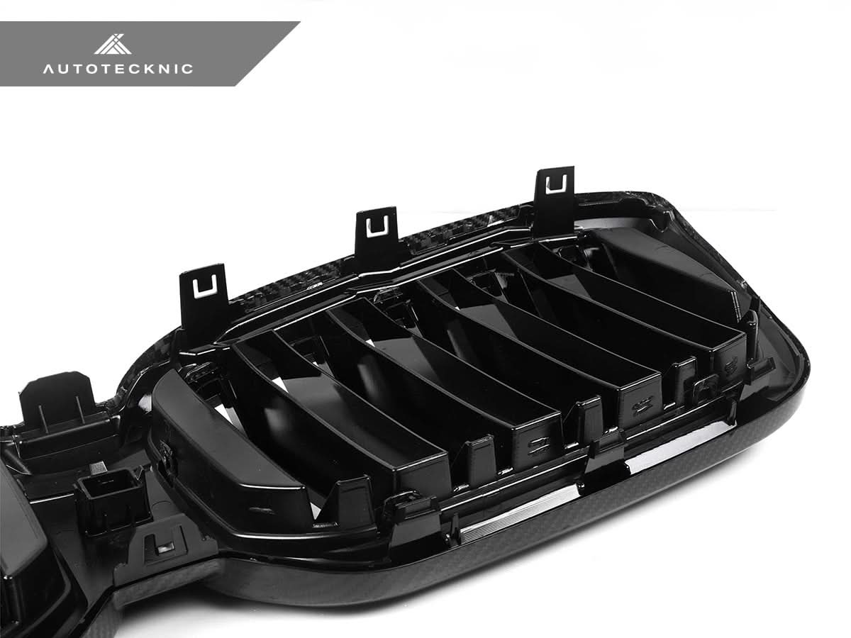 AutoTecknic Dry Carbon Fiber Dual-Slats Front Grille Set - BMW F97 X3M LCI | F98 X4M LCI