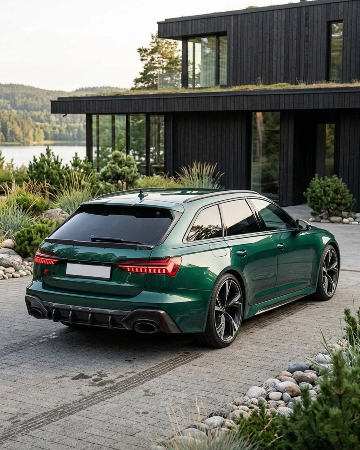 2019–2022 Audi RS6 C8 Avant Single Deck Roof Window Middle Spoiler – Dry Carbon Fiber
