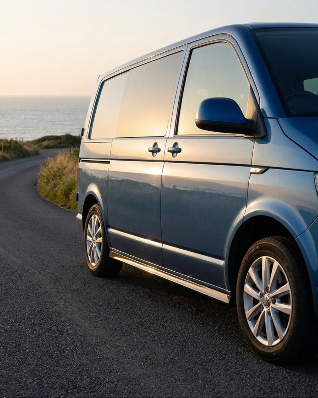 2015–2020 Volkswagen Transporter / Multivan / Caravelle T6 Side Skirt Extensions – Carbon Fiber