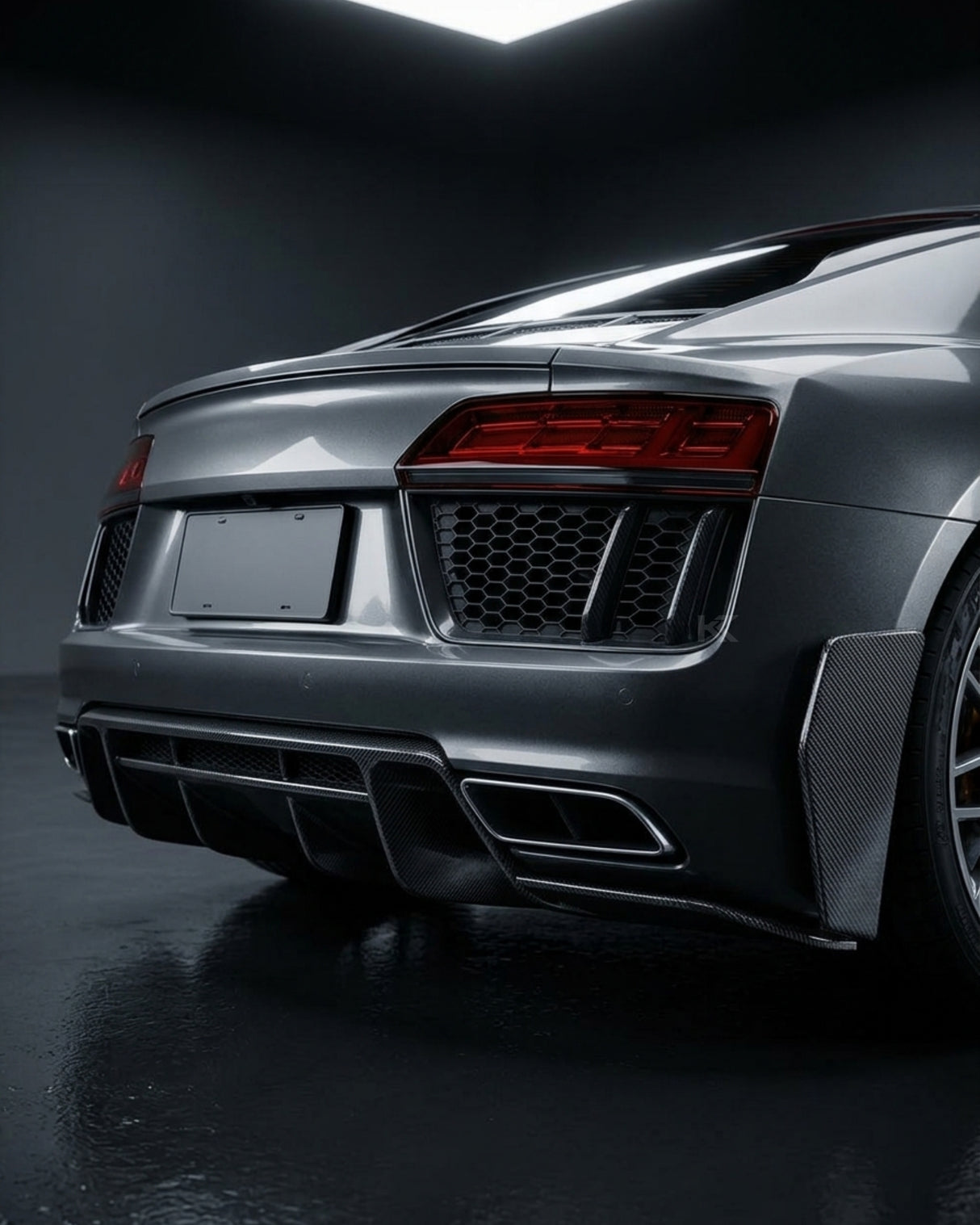 2016–2019 Audi R8 V10 / V10 Plus Coupe 4S Gen 2 Rear Bumper Blades – Carbon Fiber