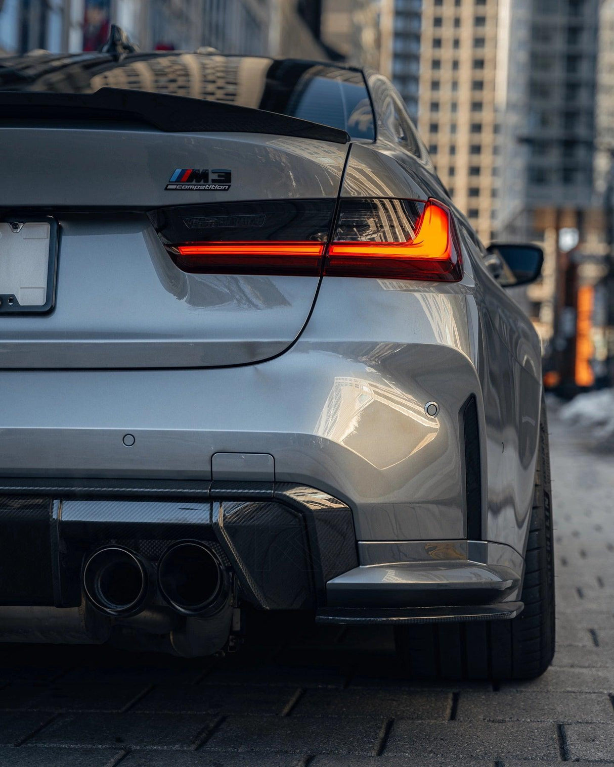 BMW 3 Series G80 M3 G82 G83 M4 Euro Version OE Style Carbon Fiber Rear Diffuser (2019 - 2024) - K2 Industries