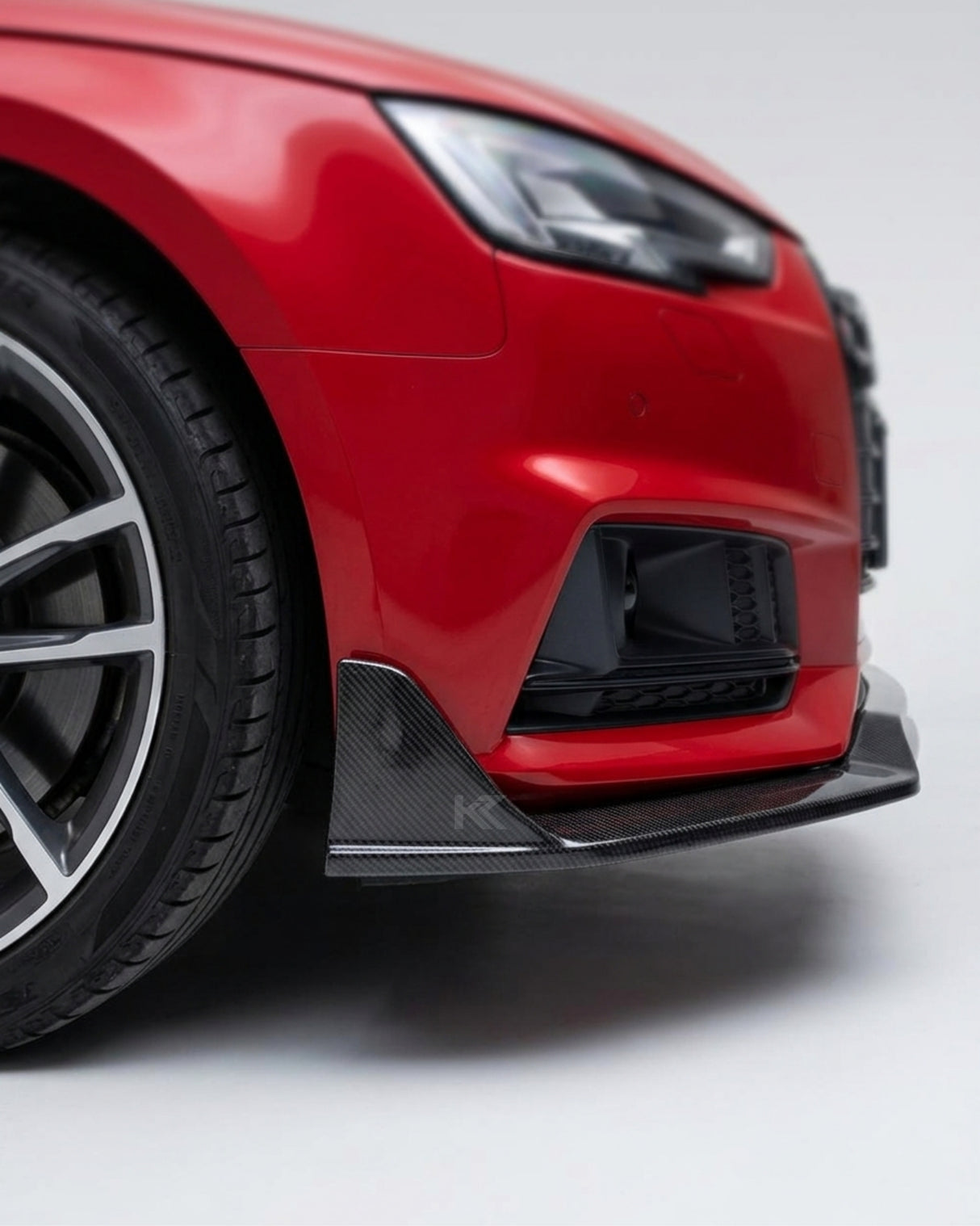 2017–2019 Audi A4 S-Line / S4 B9 Sedan Front Valance Lip – Carbon Fiber
