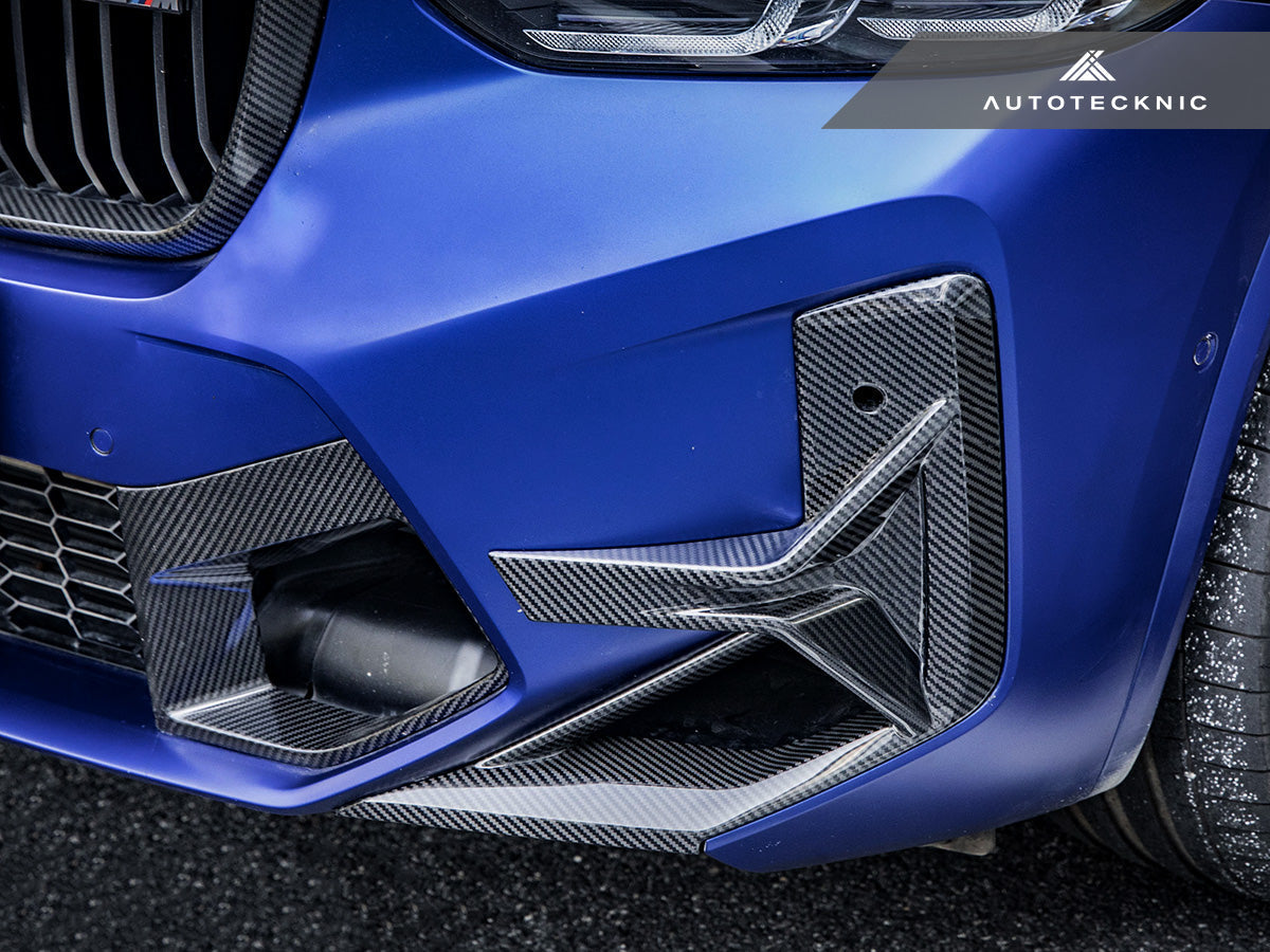 AutoTecknic Dry Carbon Front Bumper Trim Set - F97 X3M LCI | F98 X4M LCI