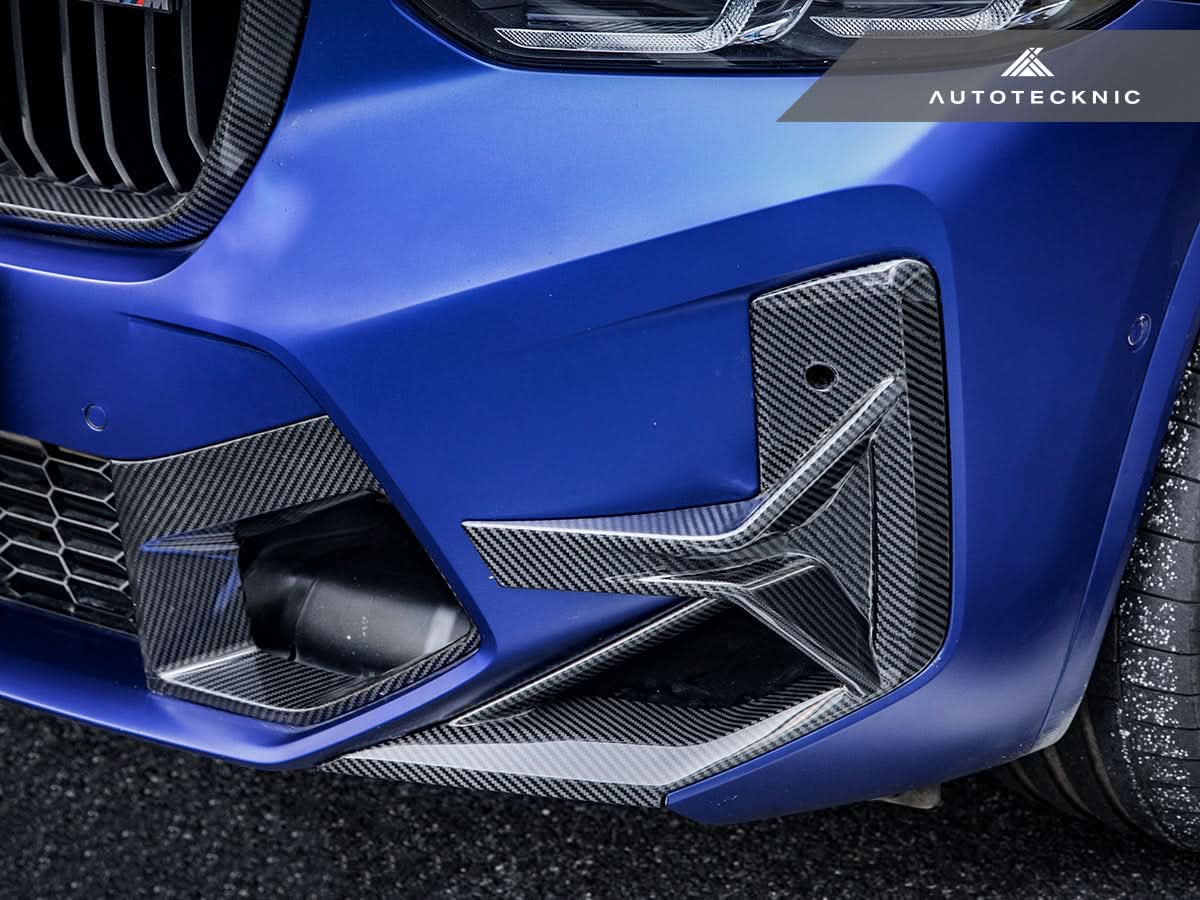 AutoTecknic Dry Carbon Front Bumper Trim Set - F97 X3M LCI | F98 X4M LCI