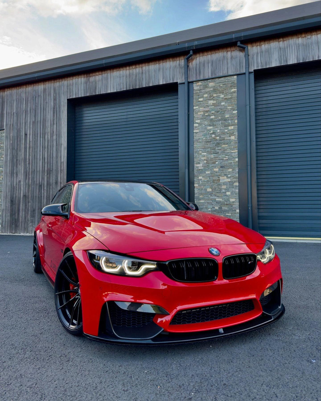 BMW 3 Series F80 M3 F82 F83 M4 M Performance Style Carbon Fiber Front Lip (2015 - 2019) - K2 Industries