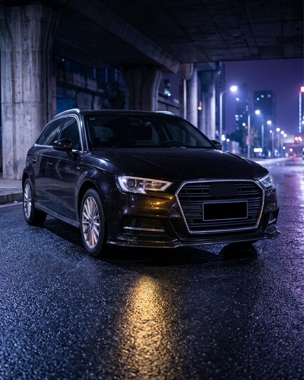 2017–2019 Audi A3 S-Line / S3 8V Hatchback Front Lip Splitter – Carbon Fiber