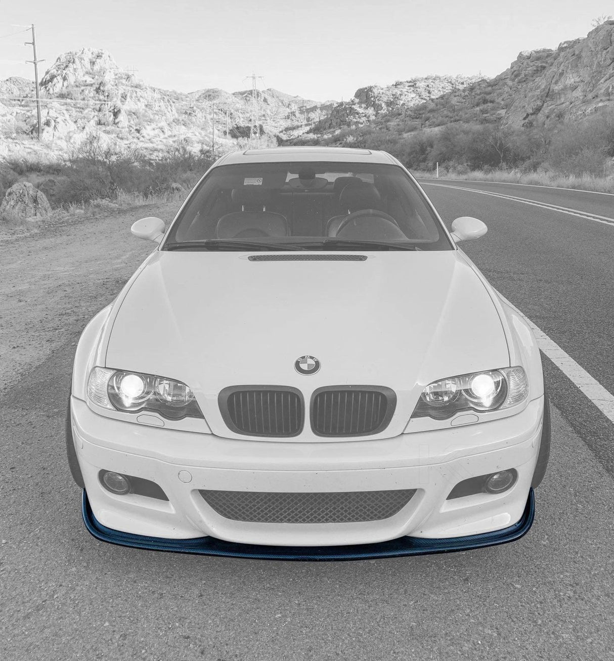 BMW 3 Series E46(w/ MTech Package) HM Style Carbon Fiber Front Lip (1998 - 2006) - K2 Industries