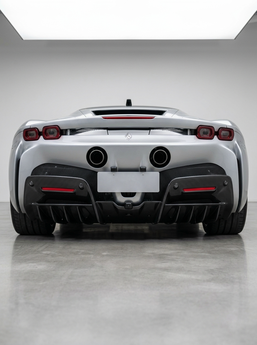 2019+ Ferrari SF90 OEM Style Bolt-On Rear Diffuser - Dry Carbon Fiber