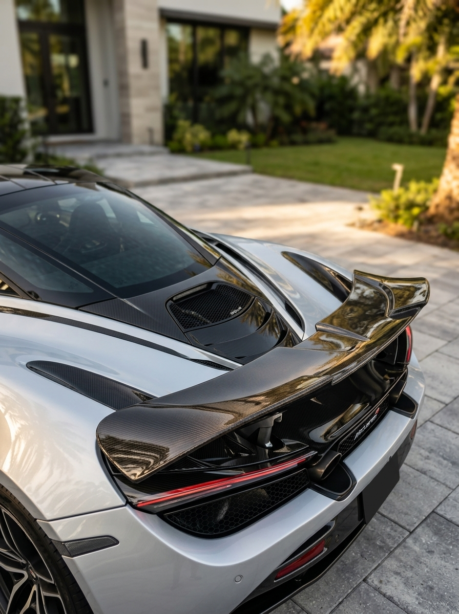 McLaren 720S Spider Dry Carbon Fiber Rear Spoiler Wing 2017 - 2019
