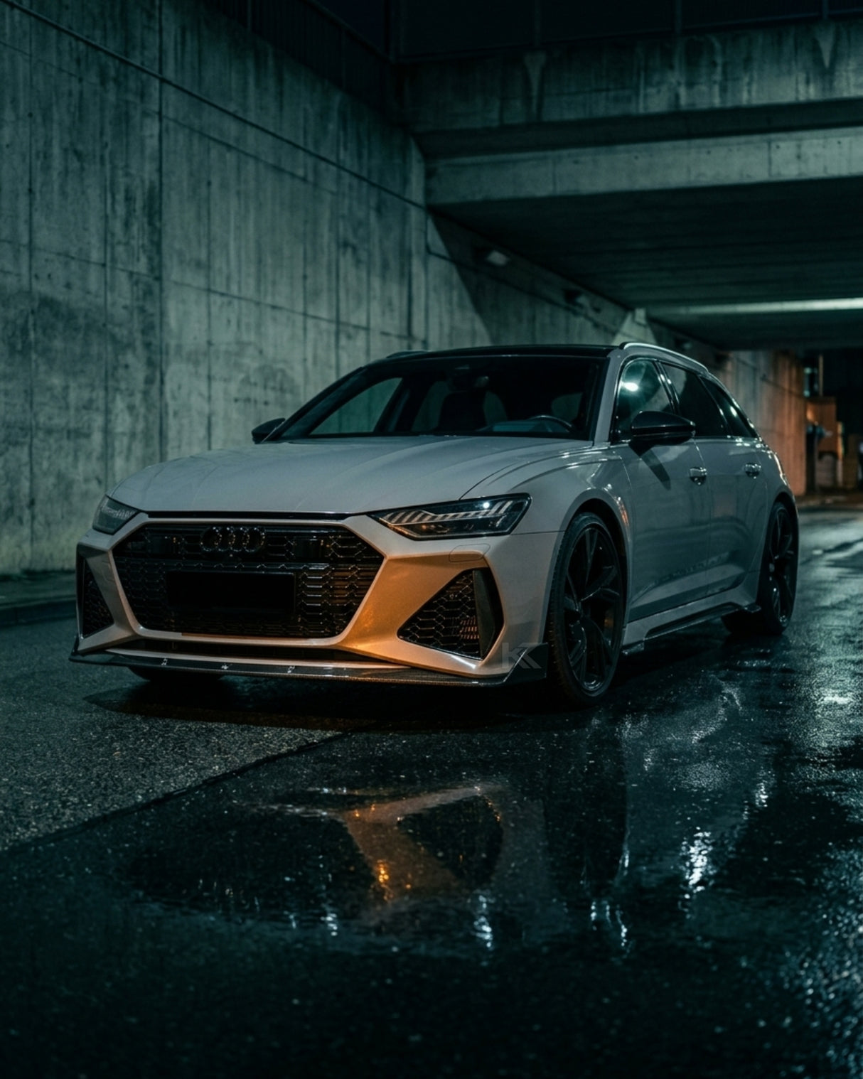 2019–2021 Audi RS6 C8 Avant Front Bumper Lip Spoiler – Pre-Preg Dry Carbon Fiber