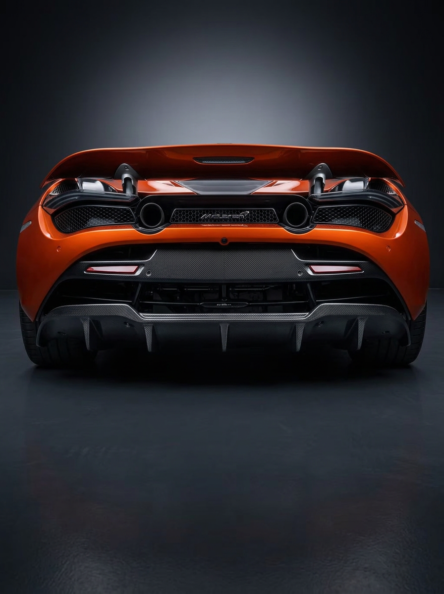 McLaren 720S Dry Carbon Fiber Rear Diffuser Bolt-On Body Kit