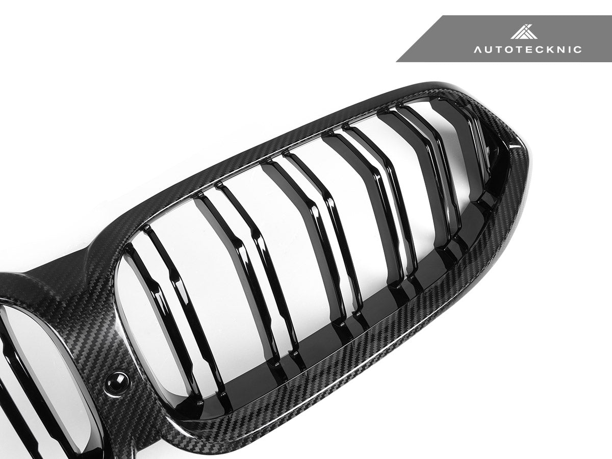 AutoTecknic Dry Carbon Dual-Slats Front Grille - G14/ G15/ G16 8-Series