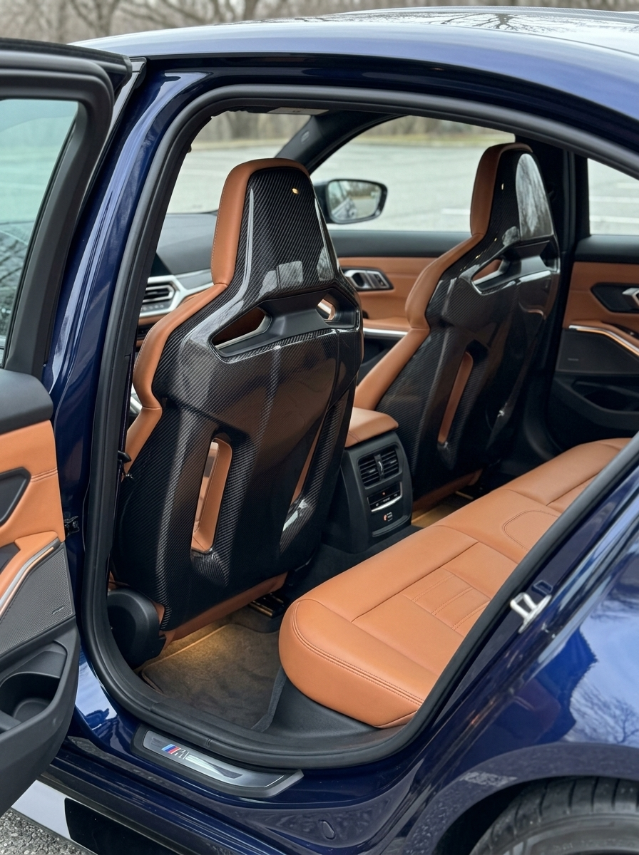 BMW 3 Series G80 M3 G82 G83 M4 OEM Style Carbon Fiber Seat Back Cover (2019 - 2024)