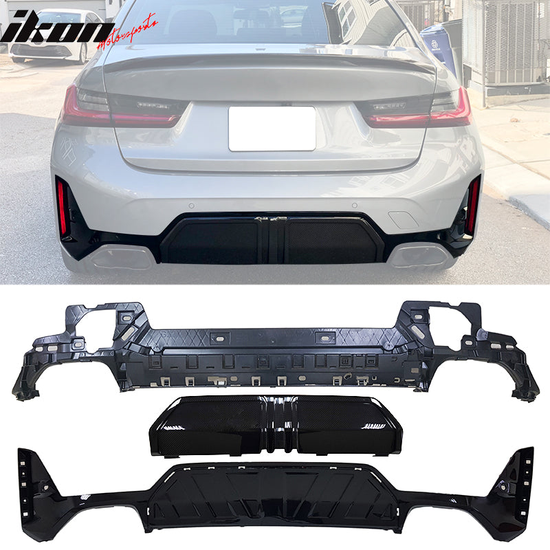 2023-2024 BMW G20 3-Series M340i MP Style Rear Diffuser Gloss Black