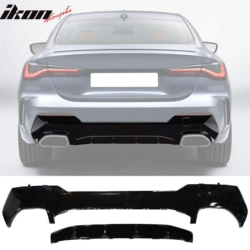 2021-2025 BMW G22 G23 4-Series Gloss Black Front Rear Lip + Side Skirt