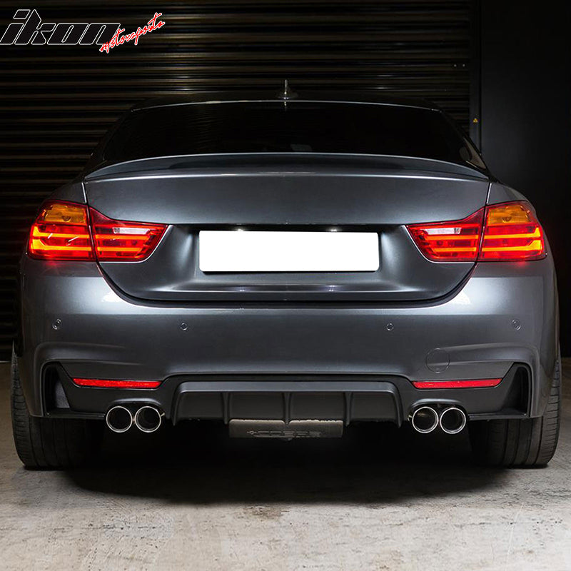 2014-2020 BMW F32 4 Series MP Style Bumper Diffuser Quad Outlet