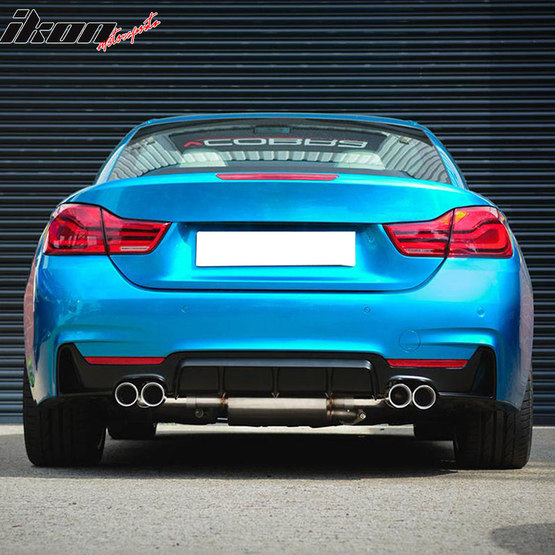 2014-2020 BMW F32 4 Series MP Style Bumper Diffuser Quad Outlet