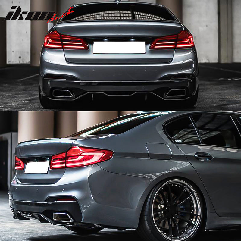 2017-2022 BMW G30 5 Series MP Style Type 2 Rear Bumper Diffuser PP