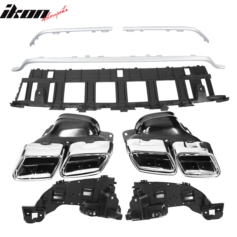 2015-2018 Mercedes W205 C63 AMG Style Rear Bumper Diffuser w/ Tip