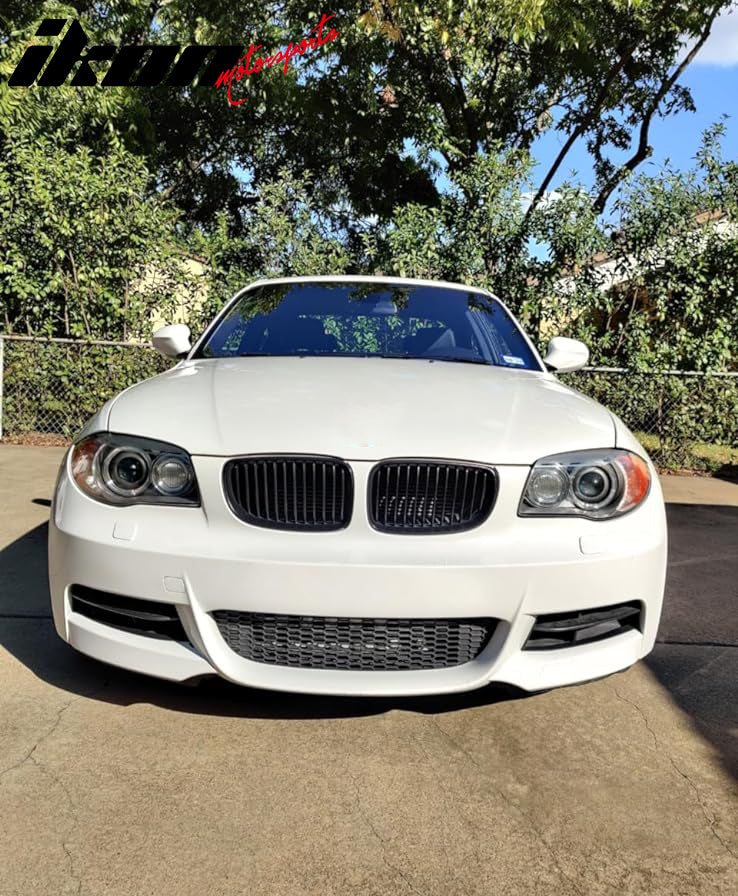 2007-2013 BMW 1 Series E82 1M Style Black Front Bumper Conversion PP