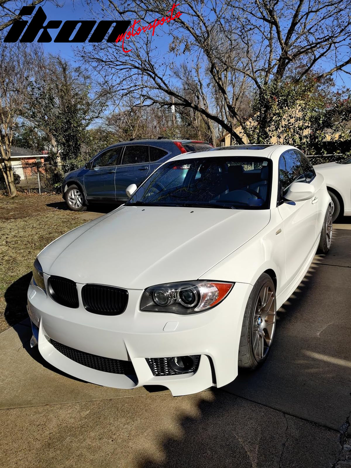 2007-2013 BMW 1 Series E82 1M Style Black Front Bumper Conversion PP