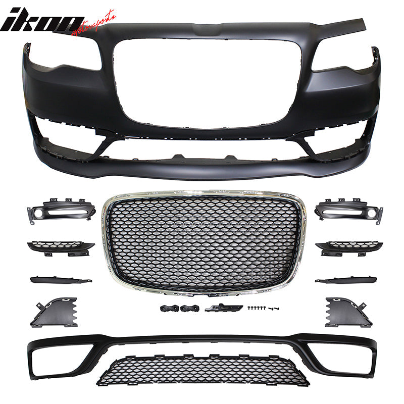 2015-2023 Chrysler 300 S Model Front Bumper Cover+Grill No Sensor Hole