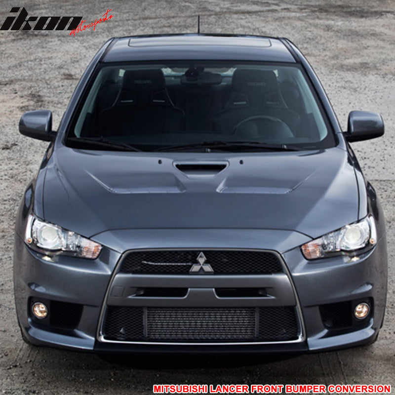 2008-2015 Mitsubishi Lancer EVO Style Unpainted Front Bumper Cover PP