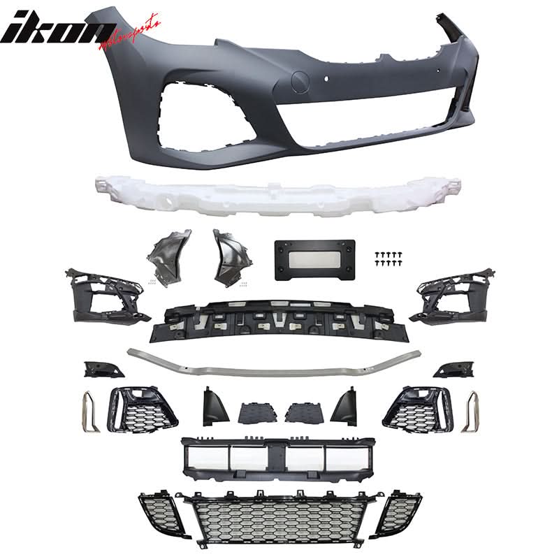 2019-2022 BMW G20 Unpainted M340 Front Rear Bumpers M-Tech Side Skirts