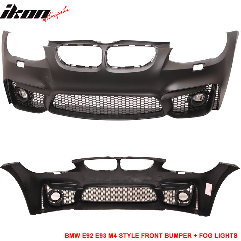 Fits 11-13 E92 E93 2Dr LCI M4 Conversion Front+Rear Bumper Kit PP