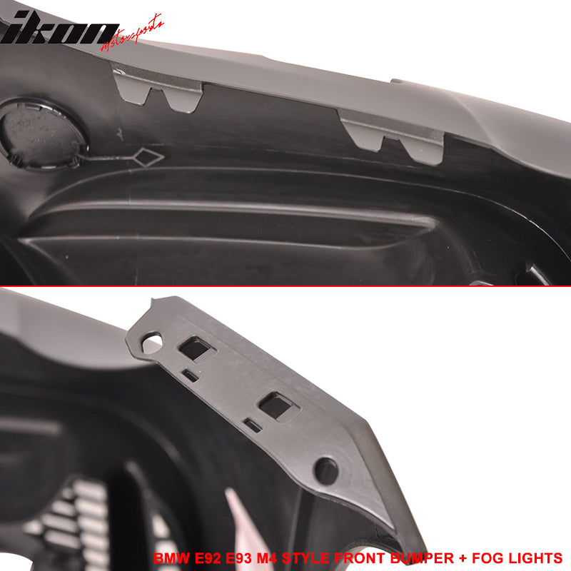 Fits 11-13 E92 E93 2Dr LCI M4 Conversion Front+Rear Bumper Kit PP