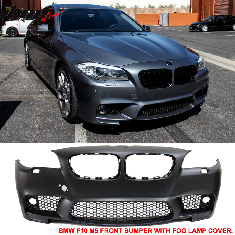 2011-2016 BMW 5-Series F10 M5 Style Front Bumper with Fog Lights