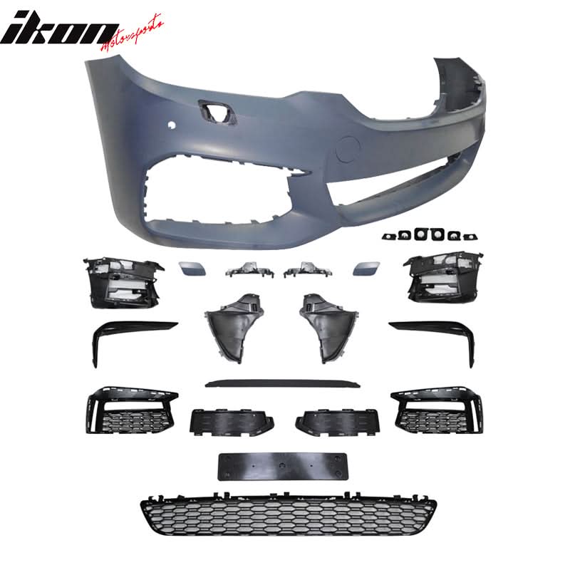 Fits 17-20 BMW G30 MT Front Bumper Fog Cover Grille - PP