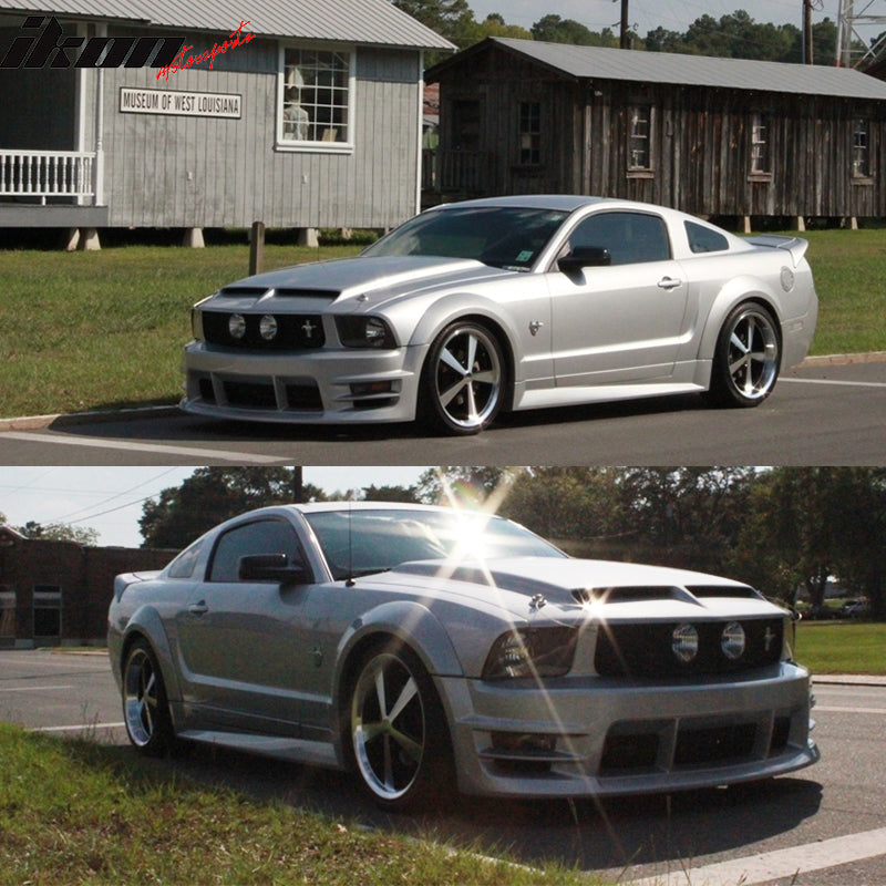 2005-2009 Ford Mustang V6 Racer Style Unpainted Front Bumper Cover PP