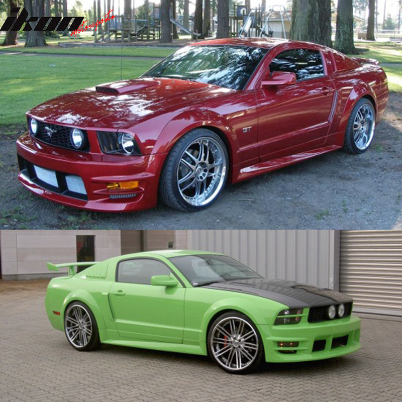 2005-2009 Ford Mustang V6 Racer Style Unpainted Front Bumper Cover PP