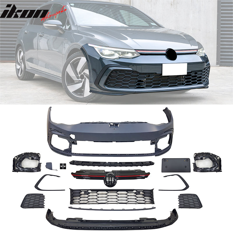 2022-2024 VW Golf GTI MK8 GTI Style Front Rear Bumper Cover Side Skirt
