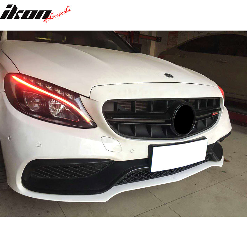2015-2018 Mercedes-Benz W205 C Class C63 Front Bumper w/ Upper Grille