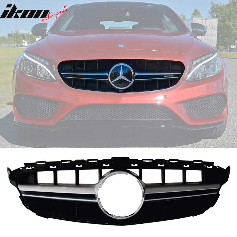 2015-2018 Mercedes-Benz W205 C Class C63 Front Bumper w/ Silver Grille